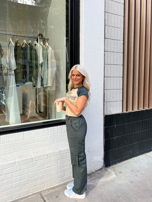 The Izzie Cargo Pant // Dark Grey